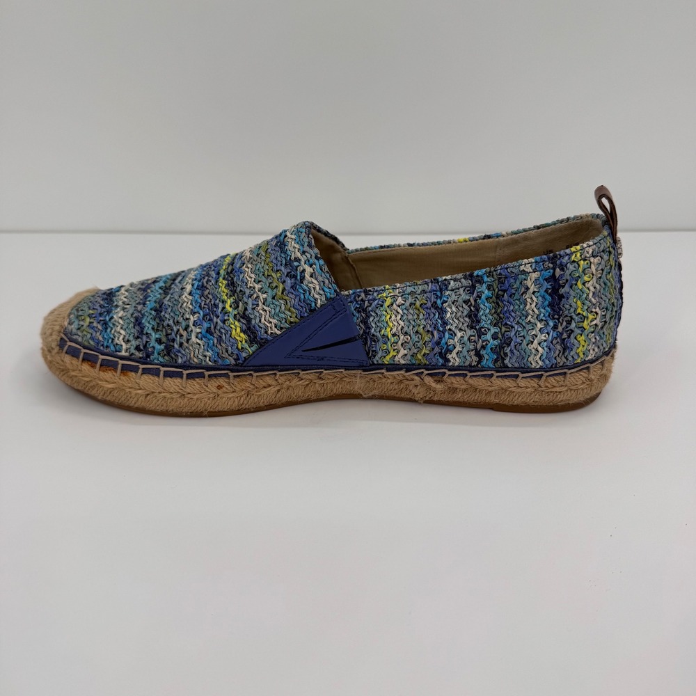 Sam Edelman Women's 9.5M Khloe Blue Multi Woven Raffia Espadrille Flats Shoes - Picture 8 of 12